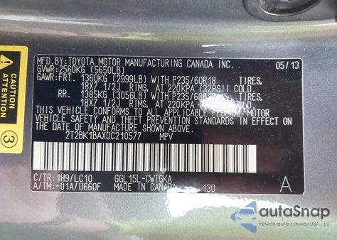 2013 Lexus Rx 350 из США, поврежденный, VIN 2T2BK1BAXDC210577